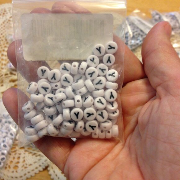 Crafts Beads for Jewelry Making, Mini Letter and number beads bundle - Picture 10 of 10